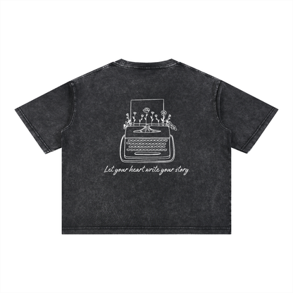 Mineral Wash Boxy Cotton T-Shirt